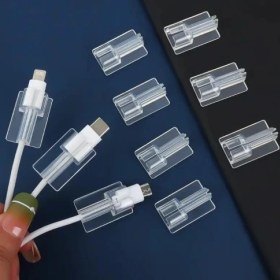 Resim ForWhat Büro Ev Ofis Düzeni Için Şeffaf Silikon Kablo Koruyucu 