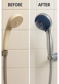 Resim Spiralli Duş Başlığı Seti, 4 Fonksiyonlu Krom Duş Başlığı, 150 Cm Duş Hortumu, Mafsallı Başlık, Vida Ve Dübel Dahil, Su Tasarruflu, Duvara Monte Banyo Takımı Açık Mavi 