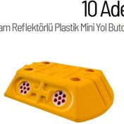 Resim İleri Trafik 10'lu Cam Reflektörlü Plastik Mini Yol Butonu Seti 