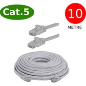 Resim Tek-İş Cat5 Network Uyumlu Ethernet Internet Kablosu Rj45 - Rj45 10 Metre Patch Kablo 