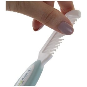 Resim Babyjem Sertifikalı Yumuşak Doğal Bebek Kıl Fırça Tarak Seti Mavi 