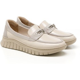 Resim Oxford Klasik Kadın Mar-25y-192-208 John May Bej Kırışık Rugan Bej 