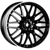 Resim CMS-1063-04 7.5x18"-5x108 ET51 63.4 Diamond Rim Black Gloss Jant (4 Adet) 