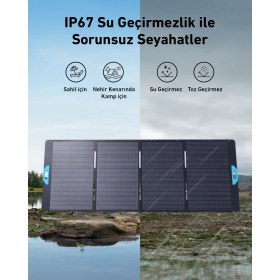 Resim Anker SOLIX PS400 Taşınabilir Güneş Paneli 400W - IP67 Su Geçirmez - 3 Açılı Ayar - A2437 (Anker Türkiye Garantili) 
