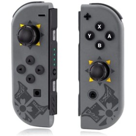 Resim cosmostech Ns Switch Uyumlu 2'li J-c Joycon Pad Controller Gamepad Oyun Kolu Gri Desenli 