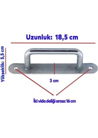 Resim Krom Metal Kapı Kolu 18,5 cm El Tutamağı, Şık ve Dayanıklı Tasarım 