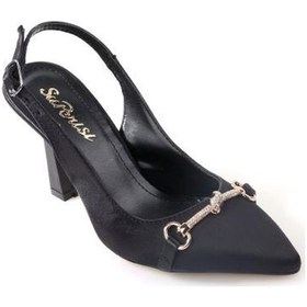 Resim Papuçcity Sprs 02833 8,5 Cm Topuklu Kadın Arkası Açık Stiletto Ayakkabı 001 