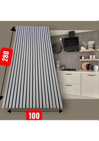 Resim Yeni Gri Akustik Duvar Paneli 100x280 Ahşap Duvar Paneli 100 x 280 CM 