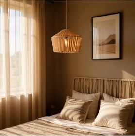 Resim Aysima Rafya Avize Saman Sarısı 