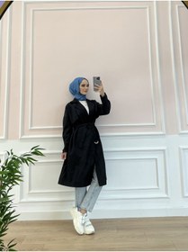 Resim Esre Store Tesettür Trençkot Si?yah 