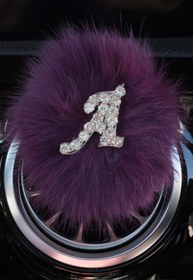 Resim TASARIM ARABAM ATİKE ELİF AKIN Gümüş Harfli Tüylü Klima Koku & Mor Renk 