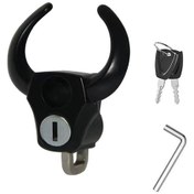 Resim Bullhead Kask Kilit Kancaları Ön Evrensel No-punch Motosiklet Bisiklet Depolama Kancası Siyah 
