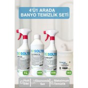 Resim Soltek Kimya 4'ü1 Arada Etkili ve Güçlü Banyo Temizlik Seti (4'lü Set) 