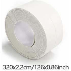 Resim Maxaccess 1 Rulo Pvc Su Yalıtım Şeridi, Kendinden Yapışkanlı Lavoba Ocak Arası Dolgu, Beyaz 320x2.2cm 