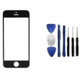 Resim Kdr Iphone 5C Dokunmatik Ön Cam Lensi + Tamir Seti Siyah 