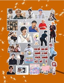 Resim Stray Kids Temalı Sticker Seti Laptop Ajanda Pc Tablet Telefon Defter Etiket Bullet Journal Diğer 