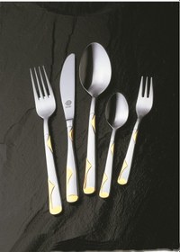 Resim Julıa Parlak Altın Solingen 96 Parça Kutulu Çatal Kaşık Bıçak Altın 