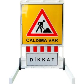 Resim Katlanır Uyarı Levhalı Bariyer 150x90cm 