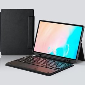 Resim Aksesuarcim Samsung Galaxy Tab S10 FE Plus SM-X620 X626B ile Uyumlu Kılıf Klavyeli Kalem Bölmeli Bluetooth Bağlantılı Standlı Tablet Kılıfı Siyah 