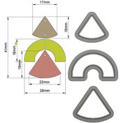 Resim Polimer Kil Küpe Kalıbı Model 0007 