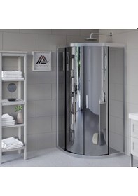 Resim Vesta D300 Oval Duşakabin Parlak Profil Reflekte Aynalı Cam H: 190 Cm Diğer 