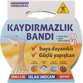 Resim Güzel Hediyem Islak Mekan Kaydırmazlık Bandı, 36MMX2.5, Şeffaf 