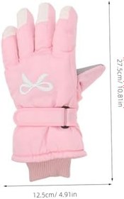 Resim Amosfun 1 Çift Kadın Su Geçirmez Kayak Eldivenleri Rüzgar Geçirmez Termal Yalıtımlı Kar Eldivenleri Snowboard Ve Açık Hava Etkinlikleri Için İdeal 