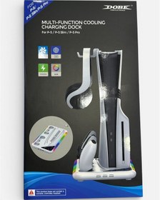 Resim Ps5 Fat/slim/pro Uyumlu Soğutuculu Rgb Şarj Standı Dobe Tp5-3557d Beyaz 