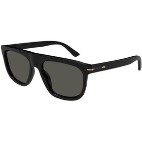 Resim Gucci Gg 1726s 001 56 Unisex Oval Siyah Kemik Güneş Gözlüğü Siyah 