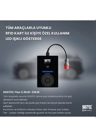 Resim SGSTEC Flex 22kW Soketli Elektrikli Araç Şarj Cihazı 