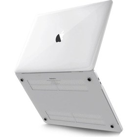 Resim Muratech Newface Apple Uyumlu MacBook Pro 16.2 2021 Apple Uyumlu MacBook Buzlu Kapak - Şeffaf 