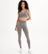 Resim Qlu Infinity Collection Women's Seamless Striped Leggings 