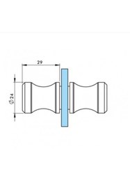 Resim AYRINTISHOP Kırılmaz Metal Krom Kaplamalı Duşakabin Cam Kapı Kulpu 