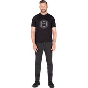 Resim Knox Colton Slim Korumalı Denim Motosiklet Pantolonu Koyu Gri 