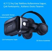 Resim Stor TeknoMountaın Sanal Gerçeklik Gözlüğü Kulaklıklı 3d Vr Filmler Video Oyunları Tüm Telefonlara Uyumlu 
