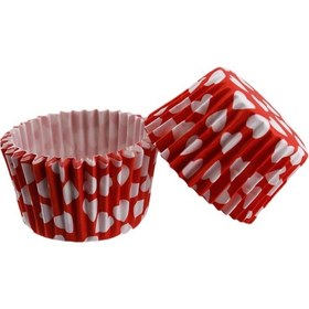 Resim Cupcake Kalıbı Pet Kapsül Kek Kalıbı 48X34 Mm 100 Adet Kırmız N11.1148 