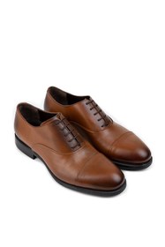 Resim Deery Hakiki Deri Taba Rengi Klasik Erkek Oxford Ayakkabı 