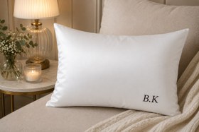 Resim Kişişelleştirilebilir % 100 İpek Yastık Kılıfı ( 1 adet) - Pembe / Javatext / Sağ üst köşe 
