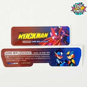 Resim Nintendo GameBoy Advance Arka Yapıştırma Rockman MODEL 04 GBA Back Tag Sticker 