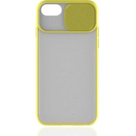 Resim Canpay Apple iPhone 8 Uyumlu Kılıf Kayar Sürgülü Lens Koruma Sliding Lens Protective Case 