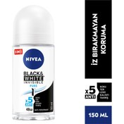 Resim NIVEA Kadın Sprey Deodorant Black&White Invisible Pure,Ter ve Ter Kokusuna Karşı 48 Saat Anti-perspirant Koruma 50ml 