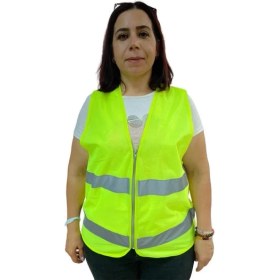 Resim Nil Avm Fermuarlı Sarı Ikaz Yeleği Xl Beden 59 cm 