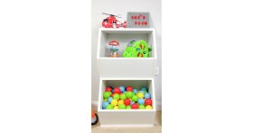 Resim Carniella Bebek - Çocuk Odası Çok Amaçlı Modüler 2 Bölmeli Oyuncak Dolabı 