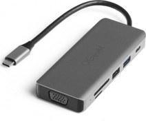 Resim Qg-Uh09 Usb 3.0 Type-C 9İn1 2Xhdmi-Vga-Tf Sd Kart Okuyucu-Usb 3.0-Usb 2.0 Hub QGeeM