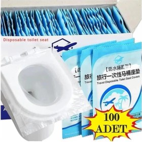 Resim AyrStore 100 Adet Tek Kullanımlık Klozet Örtüsü Klozet Poşeti Klozet Kapak Örtüsü Dispenseri 