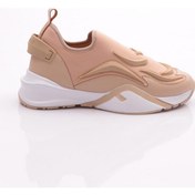 Resim Dgn 0392 Kadin Arkasi Yazili Spor Ayakkabi 0392-2252-R11645 Bej 