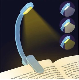 Resim Tenfowee Usb Şarjlı 3 Renkli Kitap Okuma Lambası - Esnek Boyunlu, Göz Koruyucu Aydınlatma Çok Renkli 
