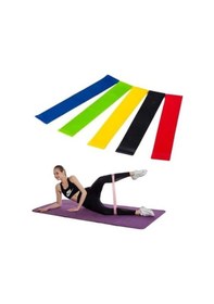 Resim Petinka Egzersiz Direnç Bant Seti 5 'li Pilates Crossfit Ekipmanları Çok Renkli 
