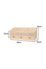 Resim SELENA Ahşap Ortak Fatura Ve Posta Kutusu Akça 