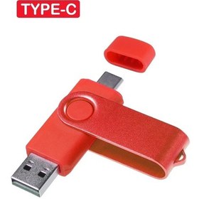 Resim Type-c Usb Flash Sürücü 128gb Kırmızı Yüksek Hızlı Kalem Sürücü 64gb Koyu Mavi Kırmızı 128gb 1 